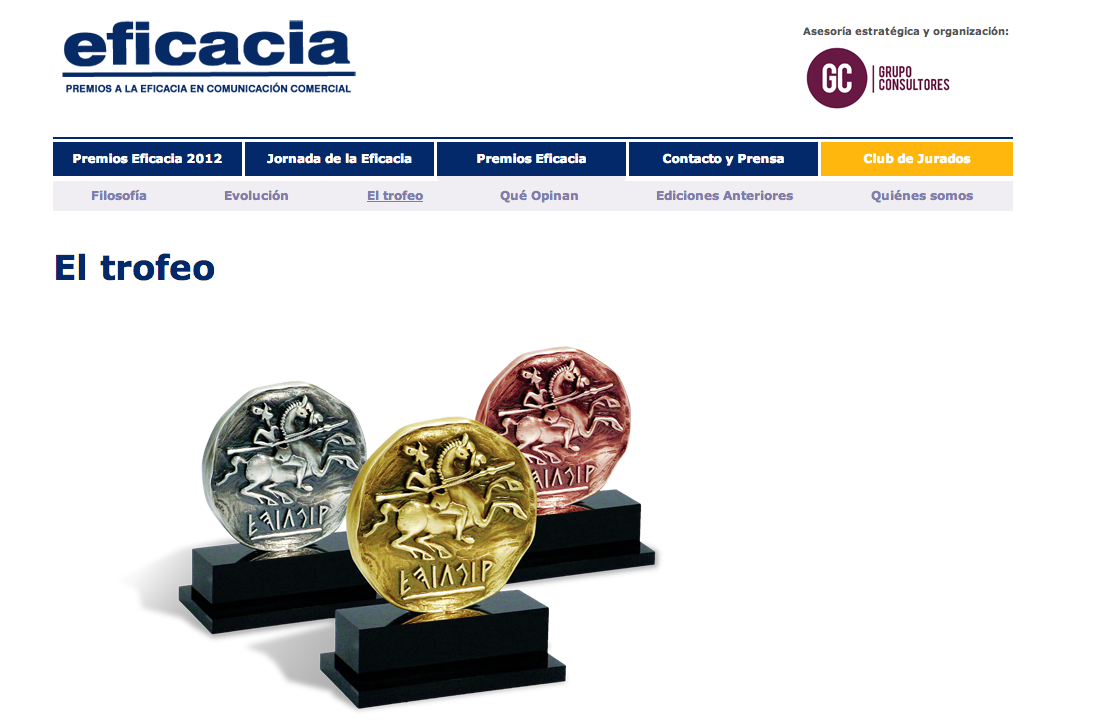 Consultoría Web para Premios Eficacia 2012 | Red Torres