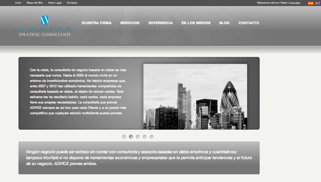 Portada web Advice Strategic Consultants | Red Torres