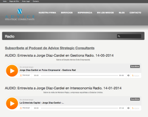 Detalle Clippings Radio en web Advice Strategic Consultants | Red Torres