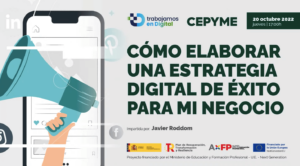 Cartel promocional masterclaas trabajamos en digital